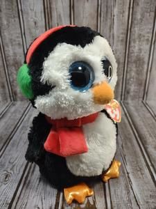 TY Beanie Boos - NORTH the Christmas Holiday Penguin Medium Size 9 inch
